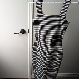 NWOT Primark Monochrome Striped Midi Dress